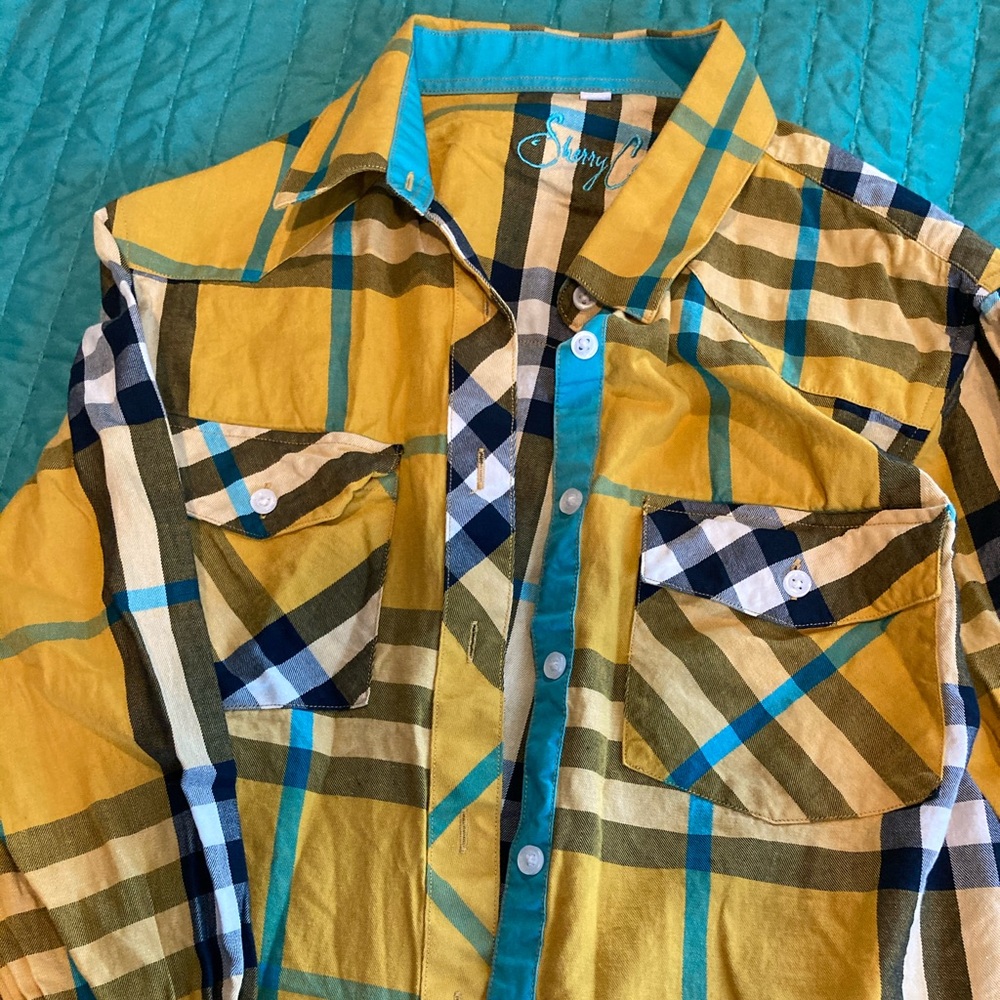 Sherry Cervi Long Sleeve Button Down Shirt